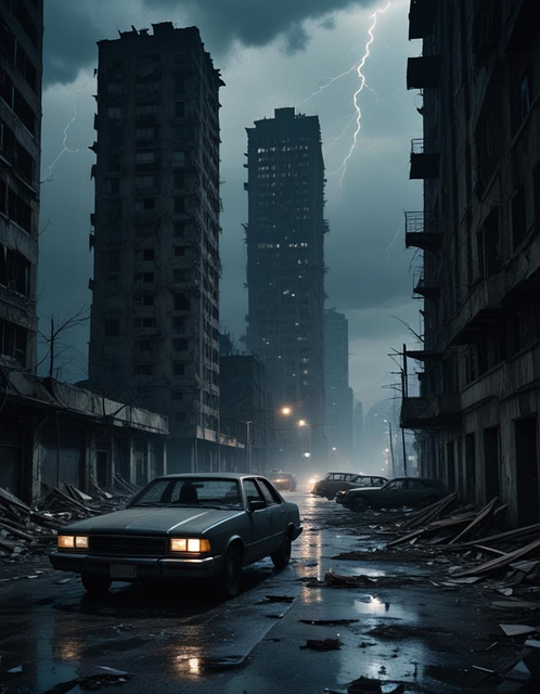 Free ai generated dystopia apocalypse illustration