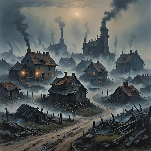 Download free HD stock image of Ai Generated Village Free ai generated village smoke illustration