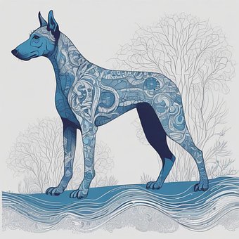 Artă Abstractă, Doberman, Câine