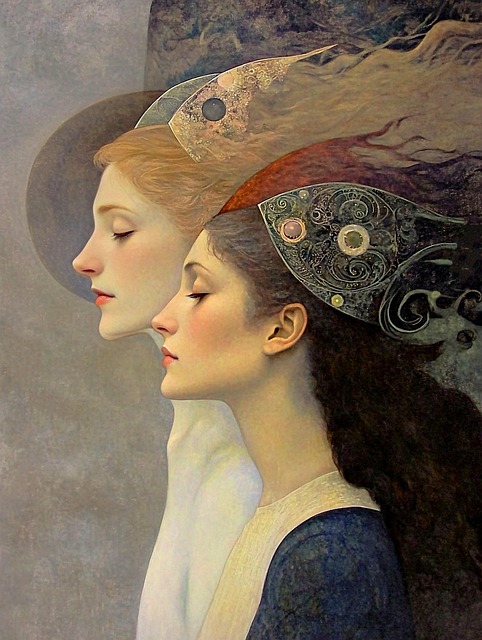 Free ai generated women serene illustration