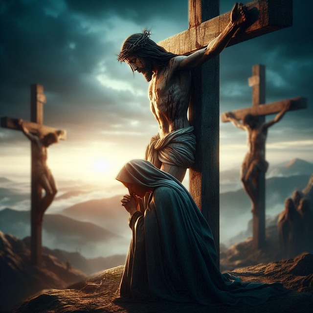 Free ai generated jesus mary magdalene illustration