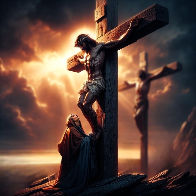 Free ai generated jesus mary magdalene illustration