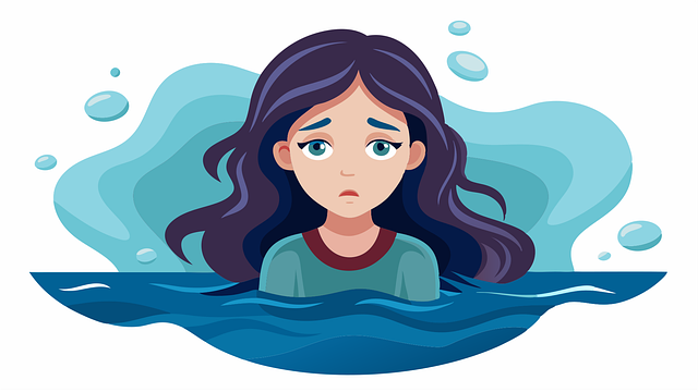 Free ai generated woman sea vector