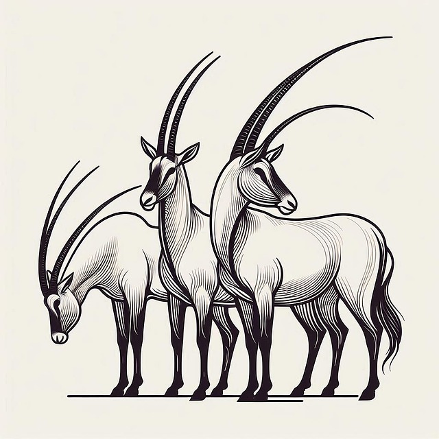 Free ai generated arabian oryx abdullah illustration