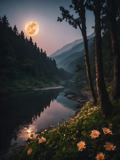 Flower, Petal, Forest, Night, Valley