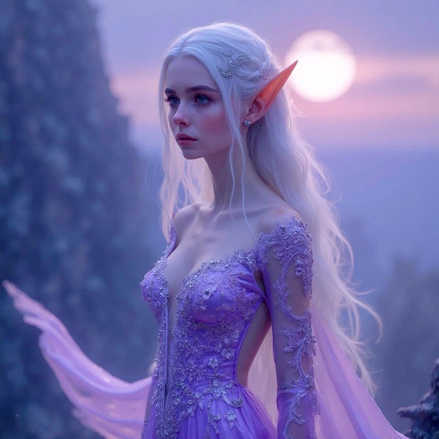 Download free HD stock image of Ai Generated Elfin Free ai generated elfin lady illustration