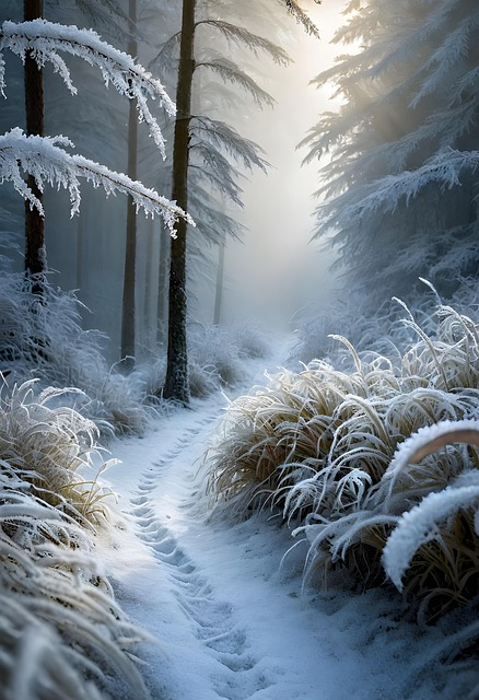Free ai generated trees path illustration