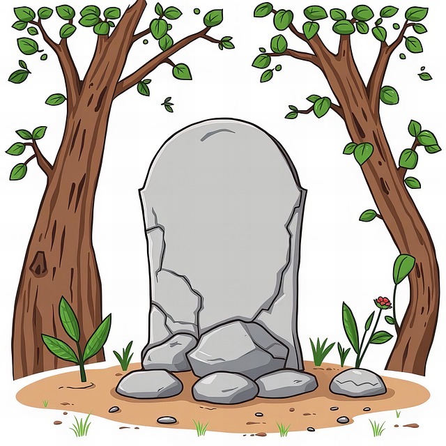 Free ai generated grave stone illustration