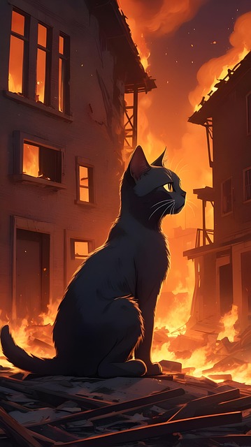 Free ai generated cat nature illustration