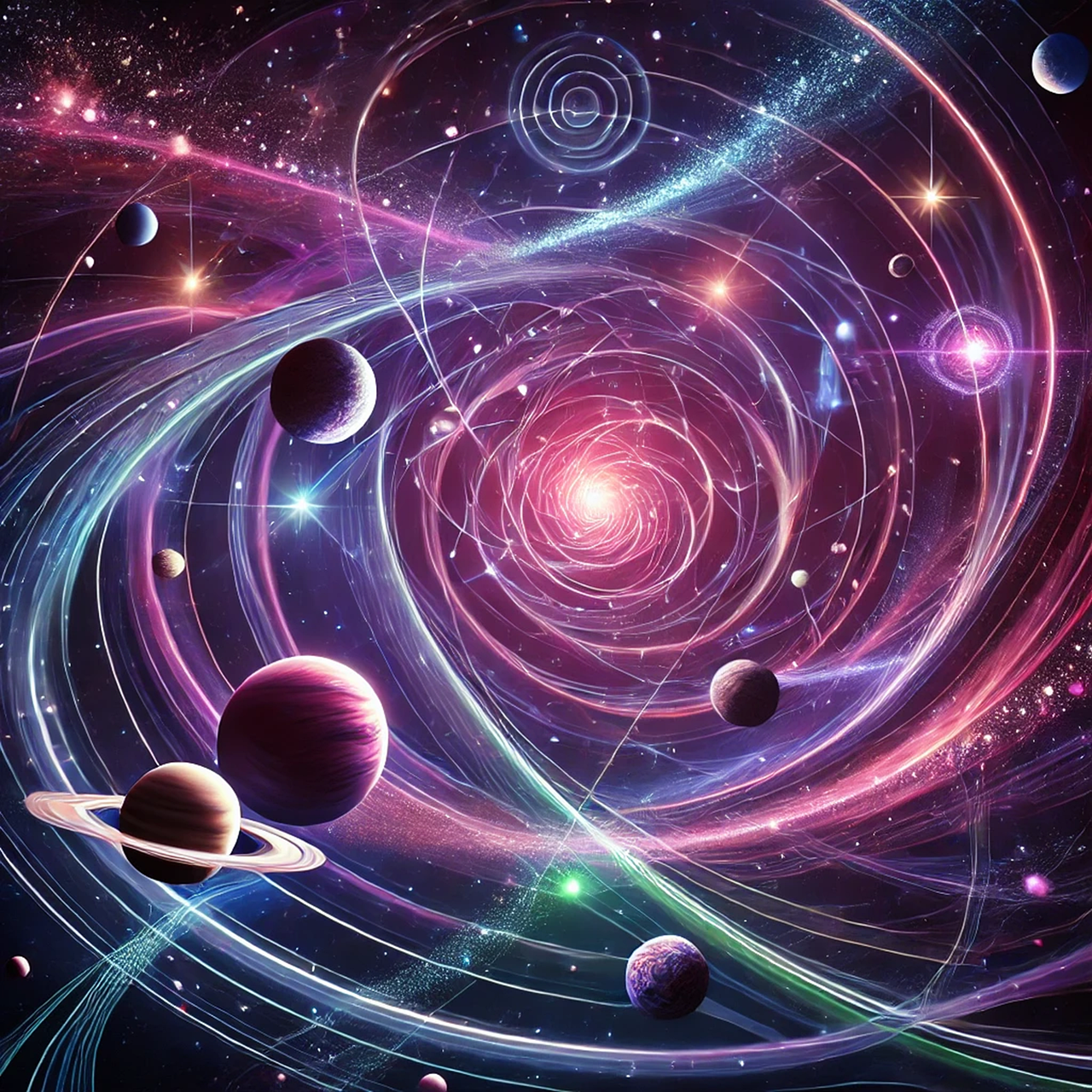 Download Cosmic Dance, Solar Systems, Synchronized Orbits. Royalty-Free ...