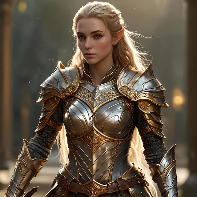 Free ai generated woman knight illustration