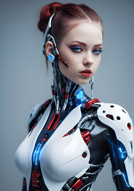 Ai Generované, Roztomilý, Žena, Cyborg
