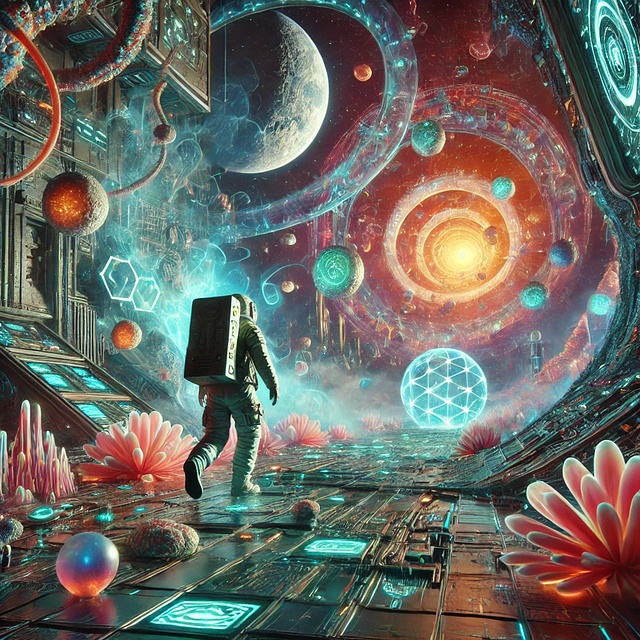 Free ai generated astronaut science fiction illustration