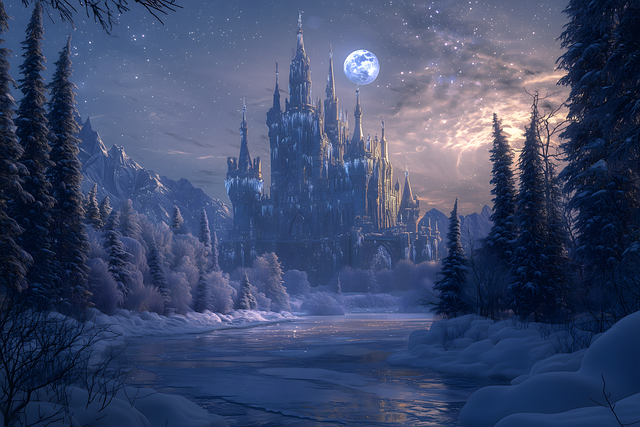 Download free HD stock image of Ai Generated Castle Free ai generated castle fortress illustration
