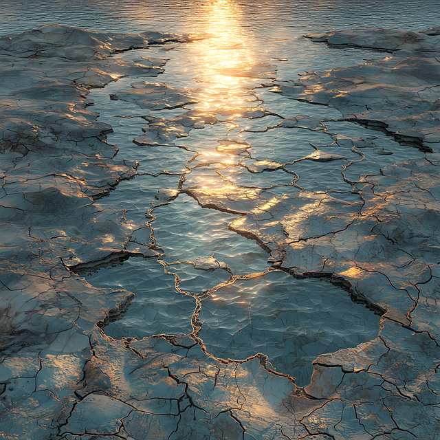 Free ai generated lake broken illustration