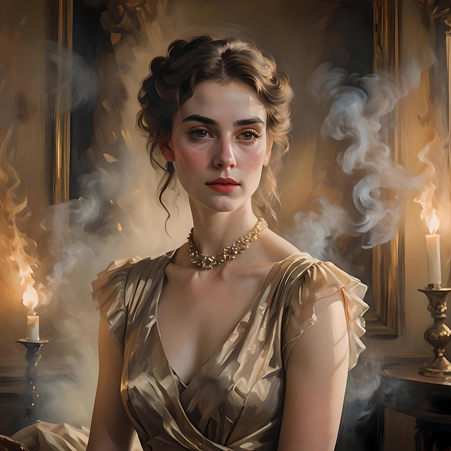 Free ai generated woman smoky illustration