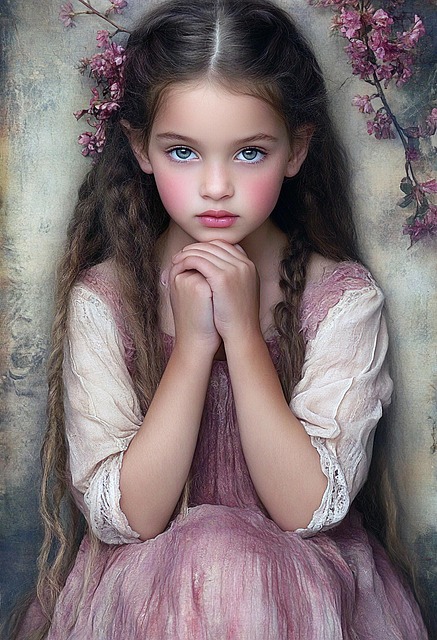 Free ai generated girl nature illustration