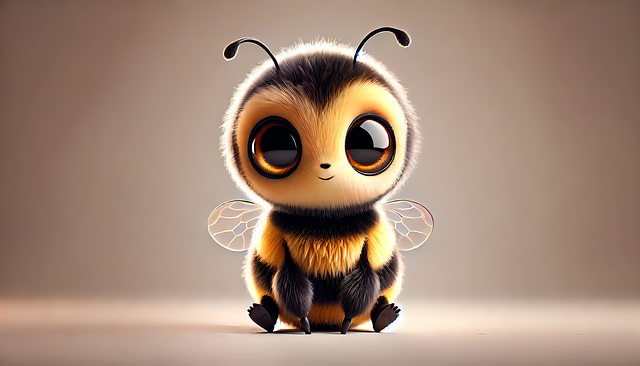 Free ai generated bumblebee cute illustration
