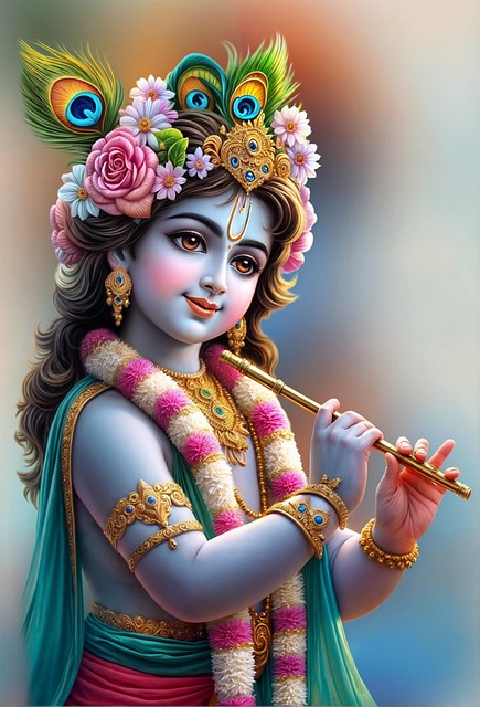 Free ai generated krishna god illustration
