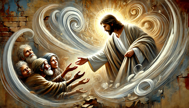 Free ai generated jesus compassionate aid illustration