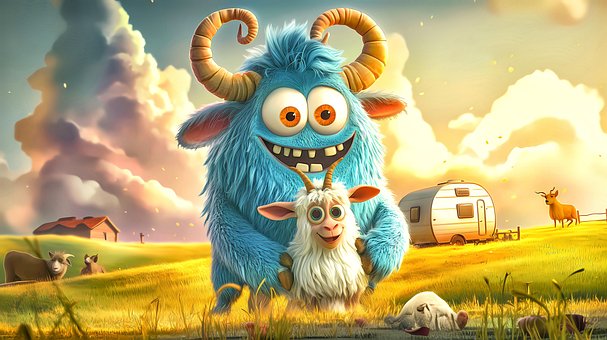 Free Ai Generated Best Friends illustration and picture
