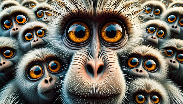 Free ai generated monkeys cute illustration