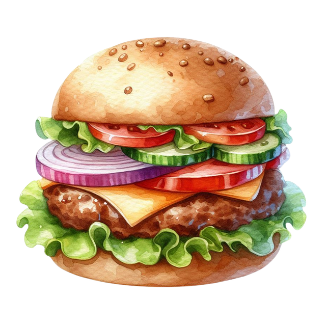 Free Ai Generated Burger illustration and picture