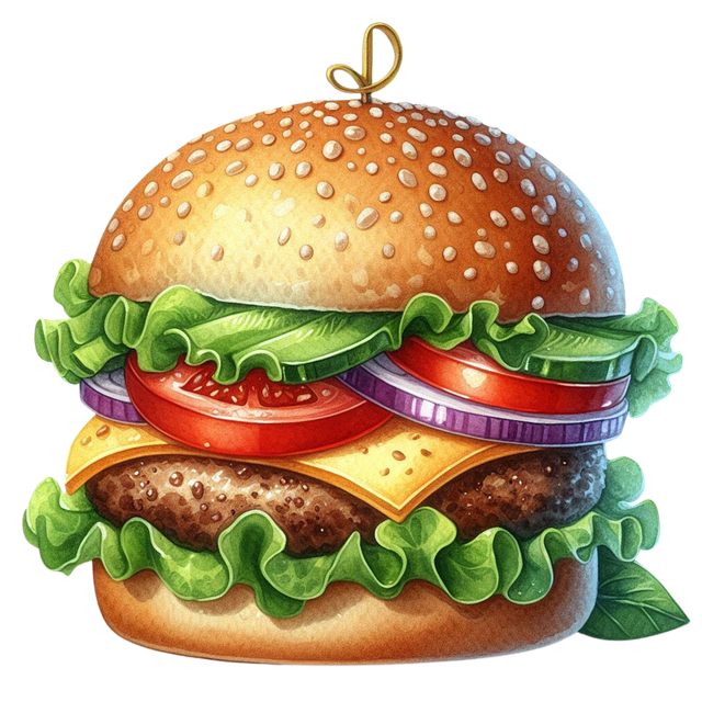 Free Ai Generated Burger illustration and picture