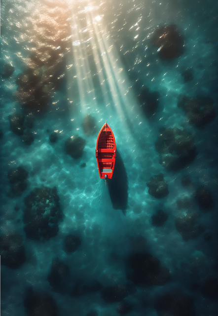 Ai Generiert, Boot, Meer, Natur, Ozean