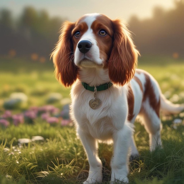 Download free HD stock image of Ai Generated Welsh Springer Spaniel Free ai generated welsh springer spaniel dog illustration
