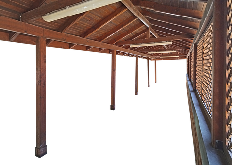 Überdachung, Dach, Holzschuppen, Hölzern