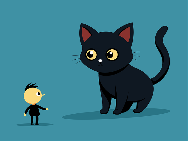 Free ai generated cat black cat vector
