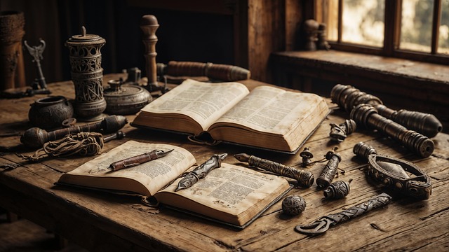 Free ai generated ancient roman artifacts historical display illustration