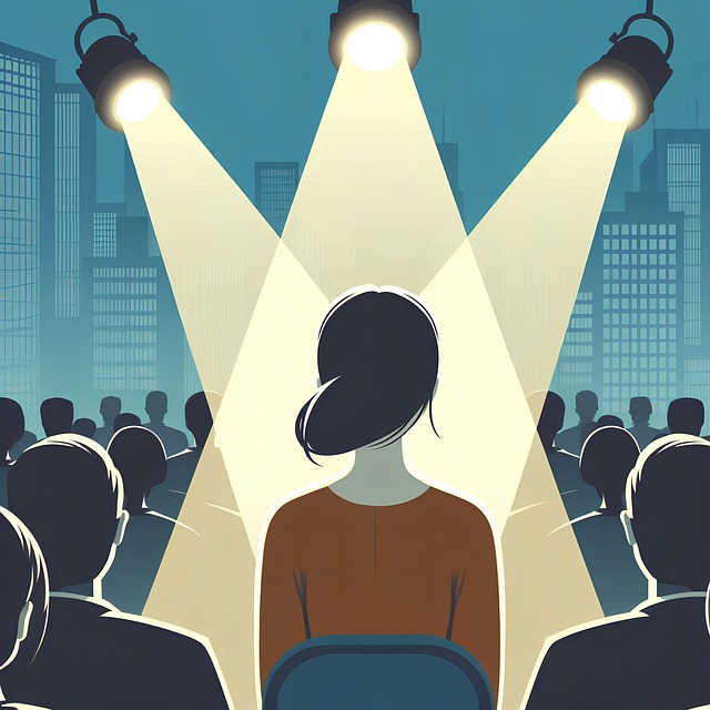 Free ai generated spotlight woman illustration