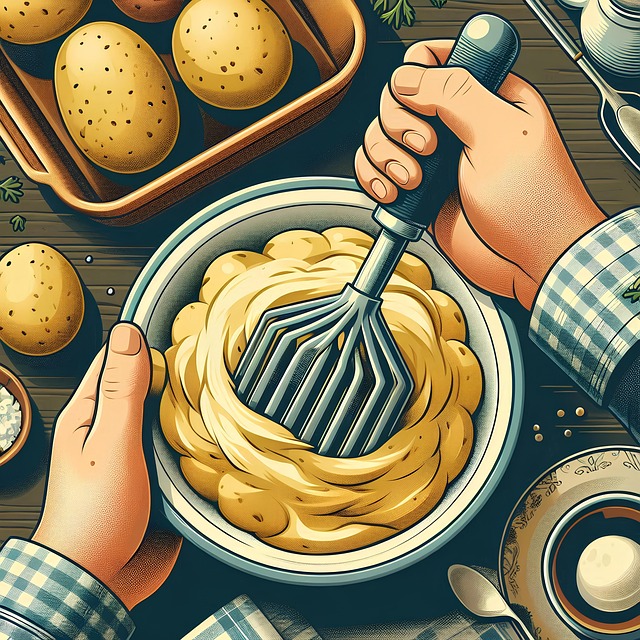 Free ai generated mashed potato illustration