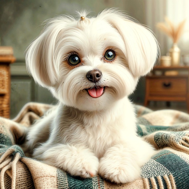 Free maltese dog puppy illustration