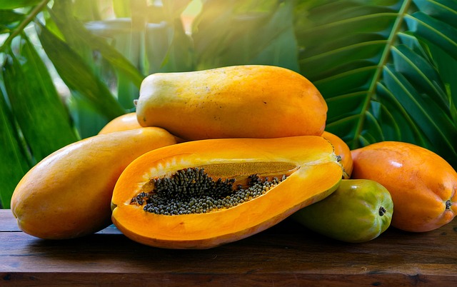 Free ai generated papaya fruits illustration