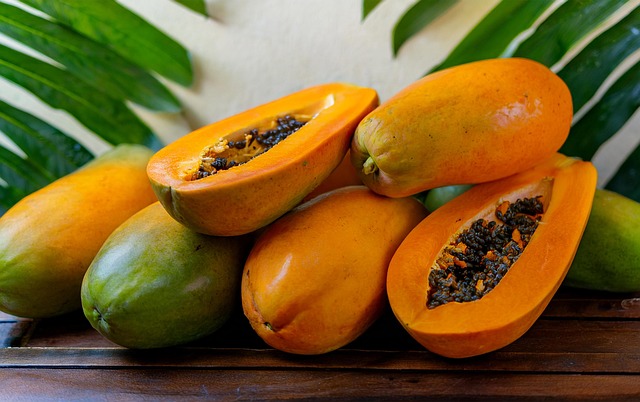 Free ai generated papaya fruits illustration