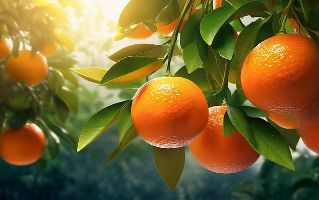 Free ai generated tangerine fruit illustration