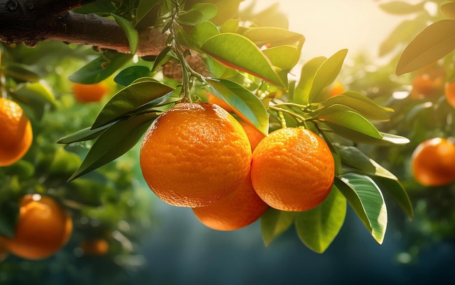 Free ai generated tangerine fruit illustration