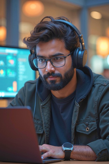 Free ai generated man programmer illustration