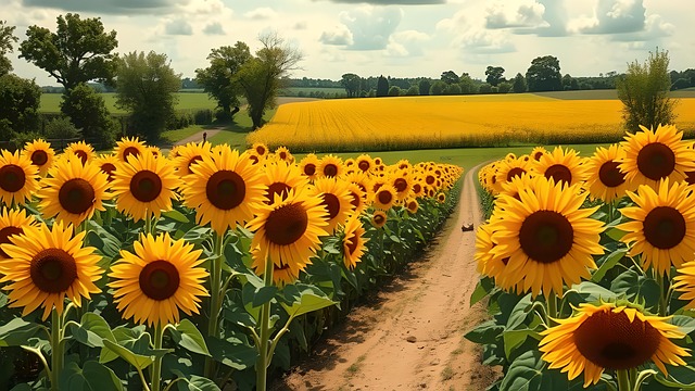 Free field agriculture landscape illustration