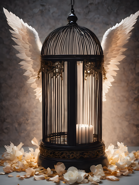 Free ai generated cage angel illustration