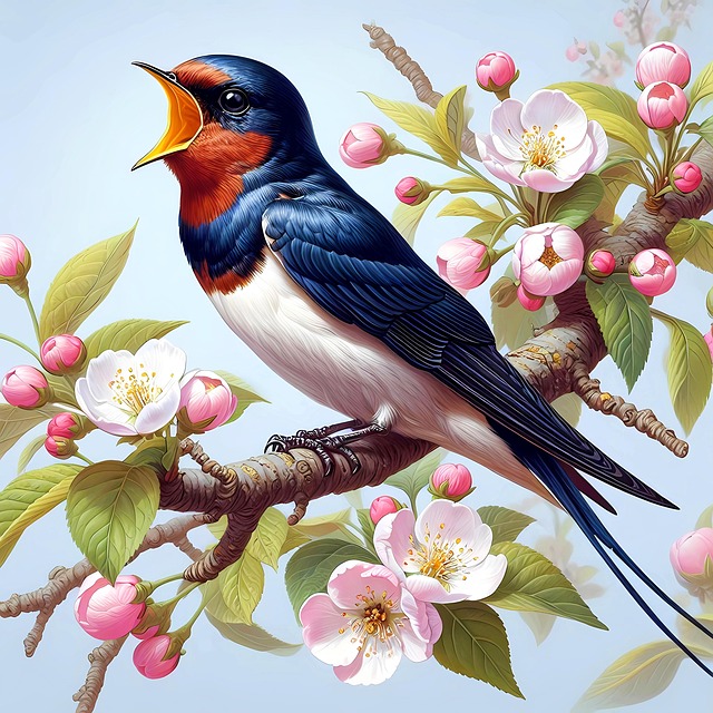 Free swift migratory bird bird illustration