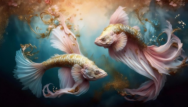 Free ai generated fish aquarium illustration