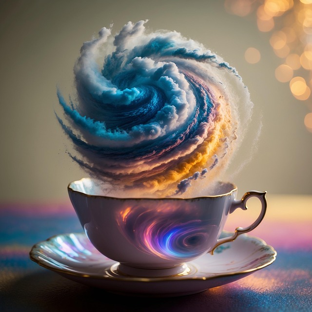 Free ai generated teacup cyclone illustration