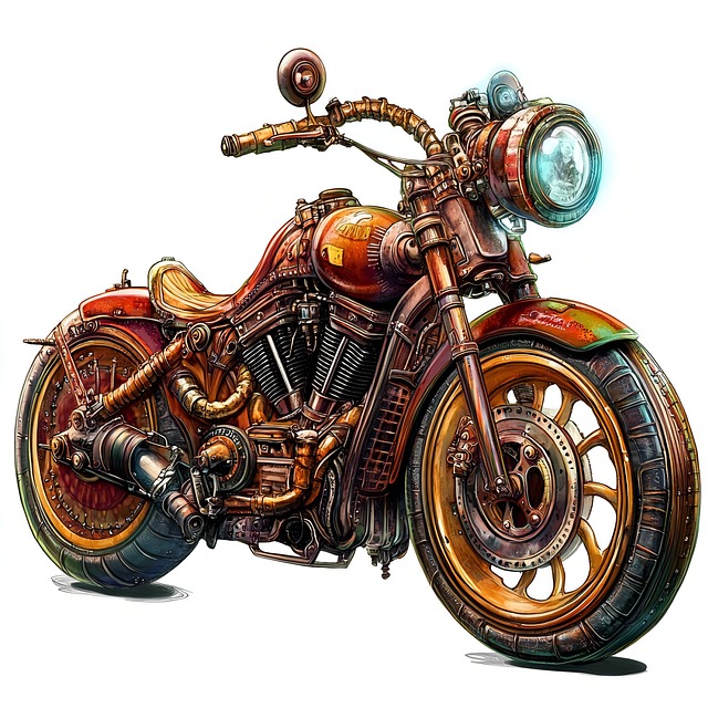 Ai Generované, Motorka, Steampunk