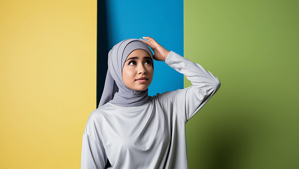 Frumoasa, Femeie, Asiatic, Hijab