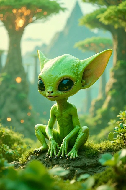 Free ai generated alien cutie illustration
