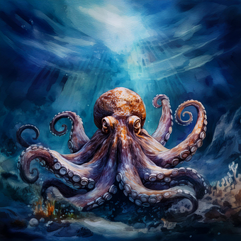 Free Octopus Underwater illustration and picture